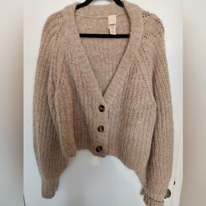 H&M wool alpaca blend cardigan